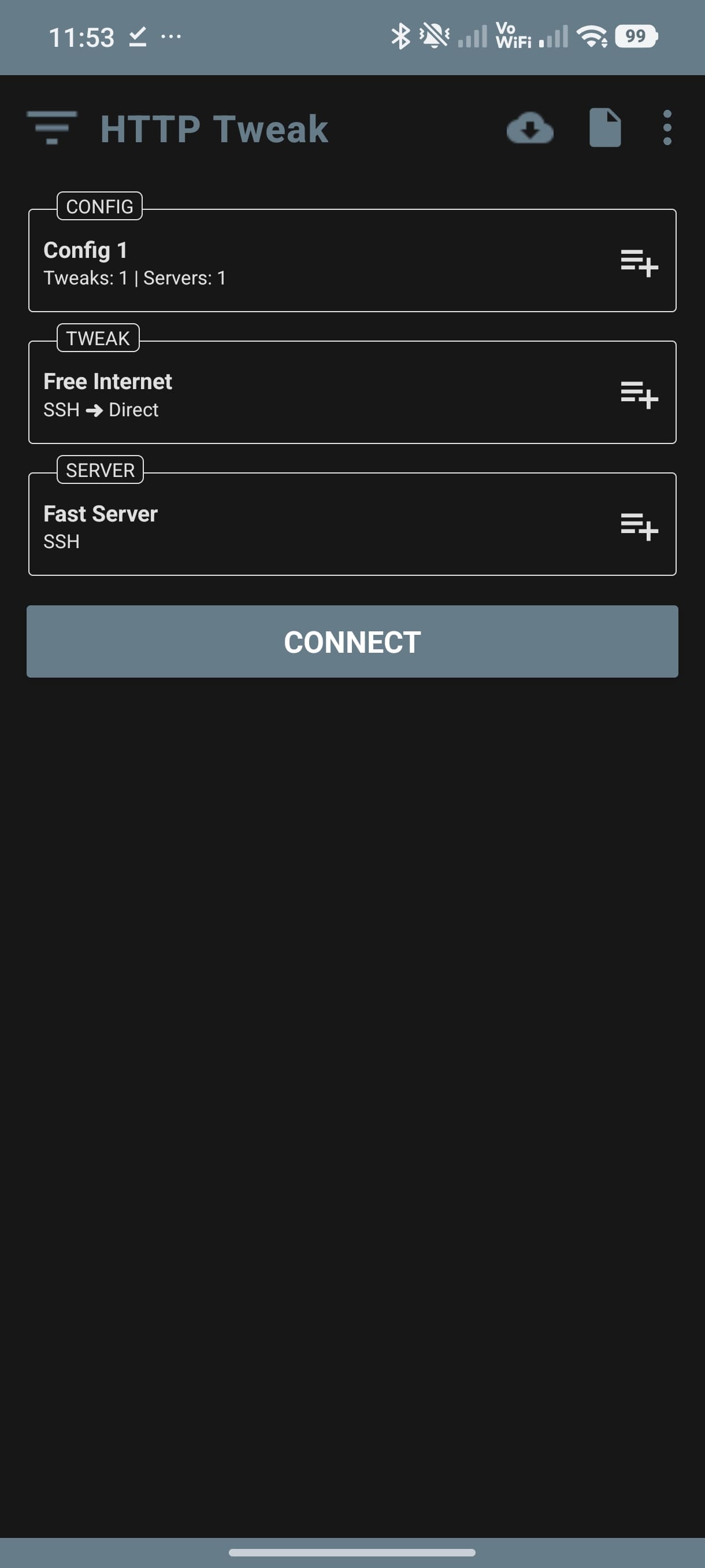 HTTP Tweak config list