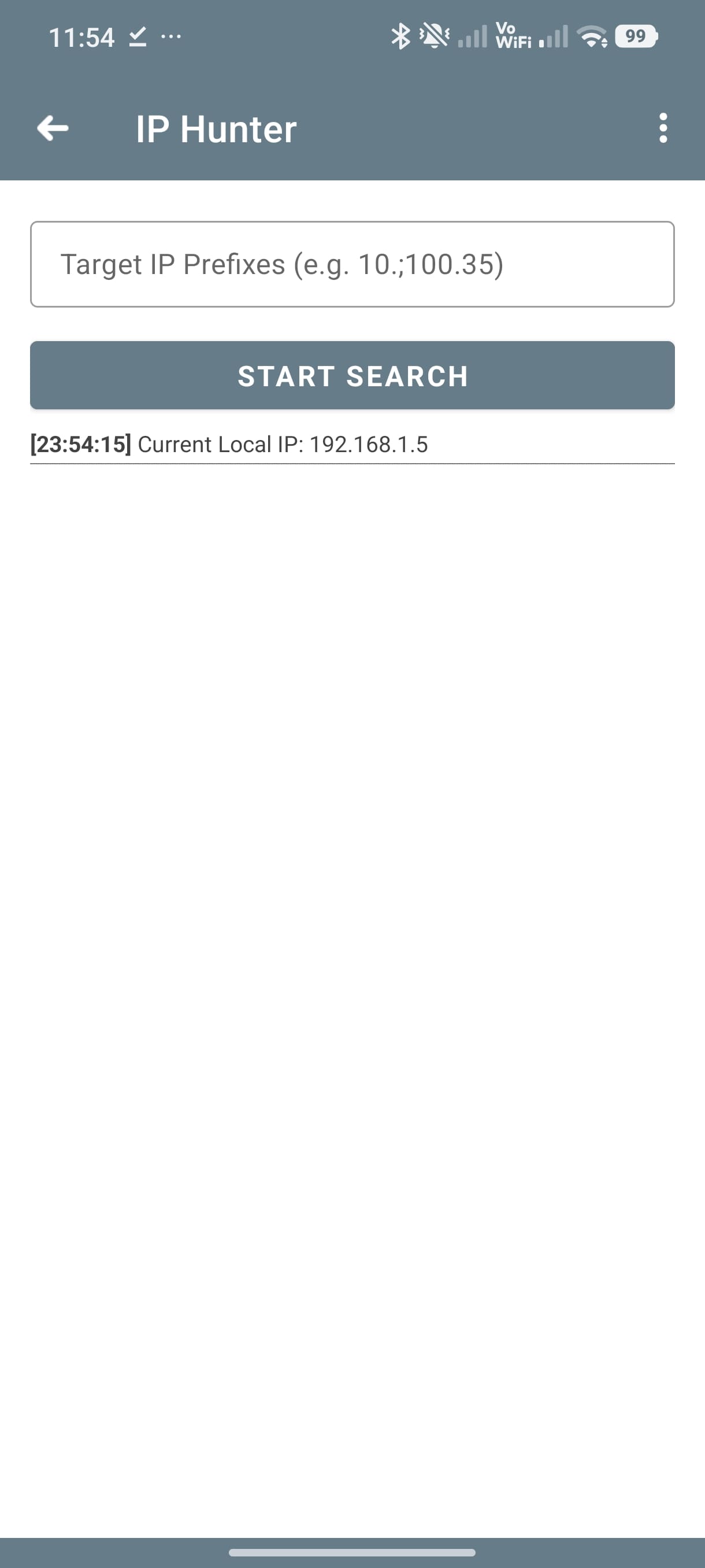 HTTP Tweak menu view