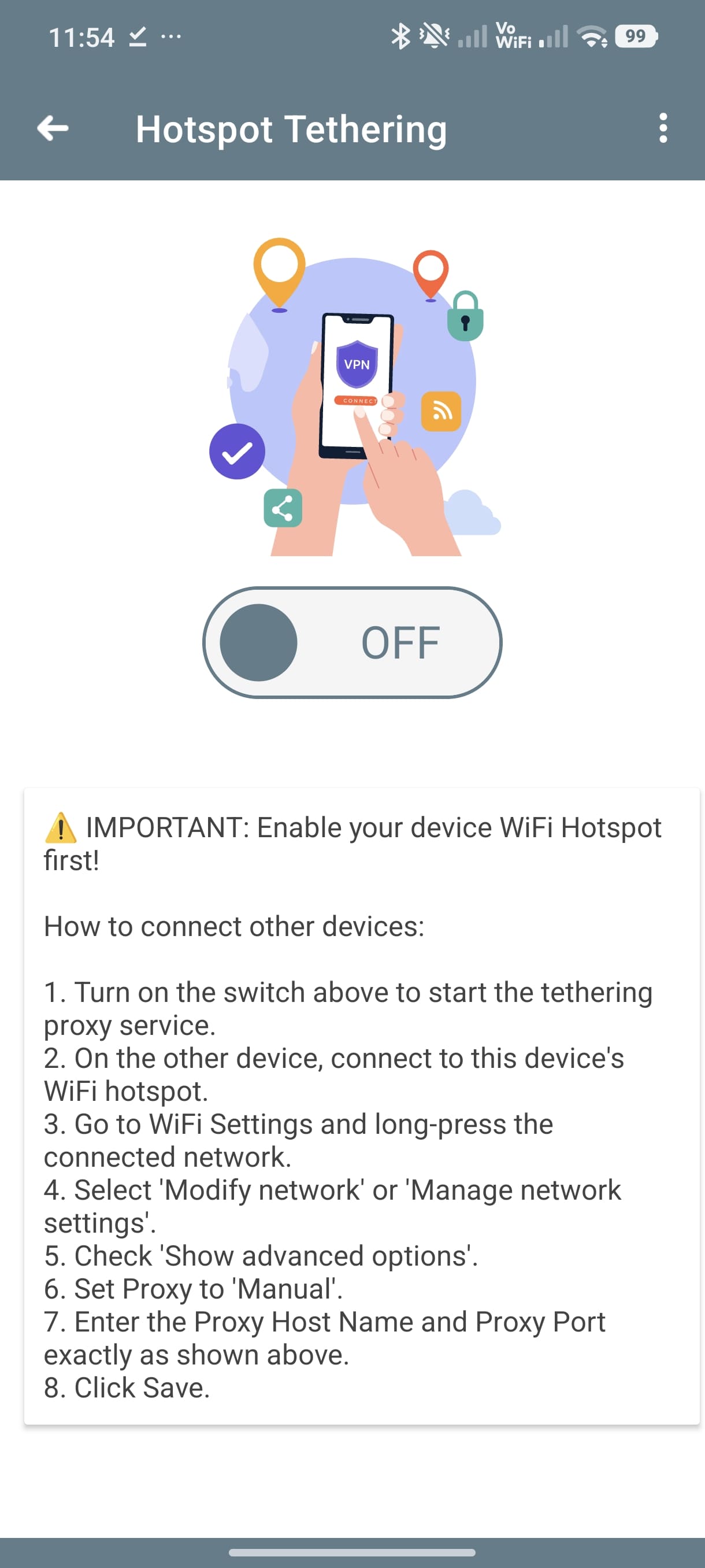 HTTP Tweak tethering tool
