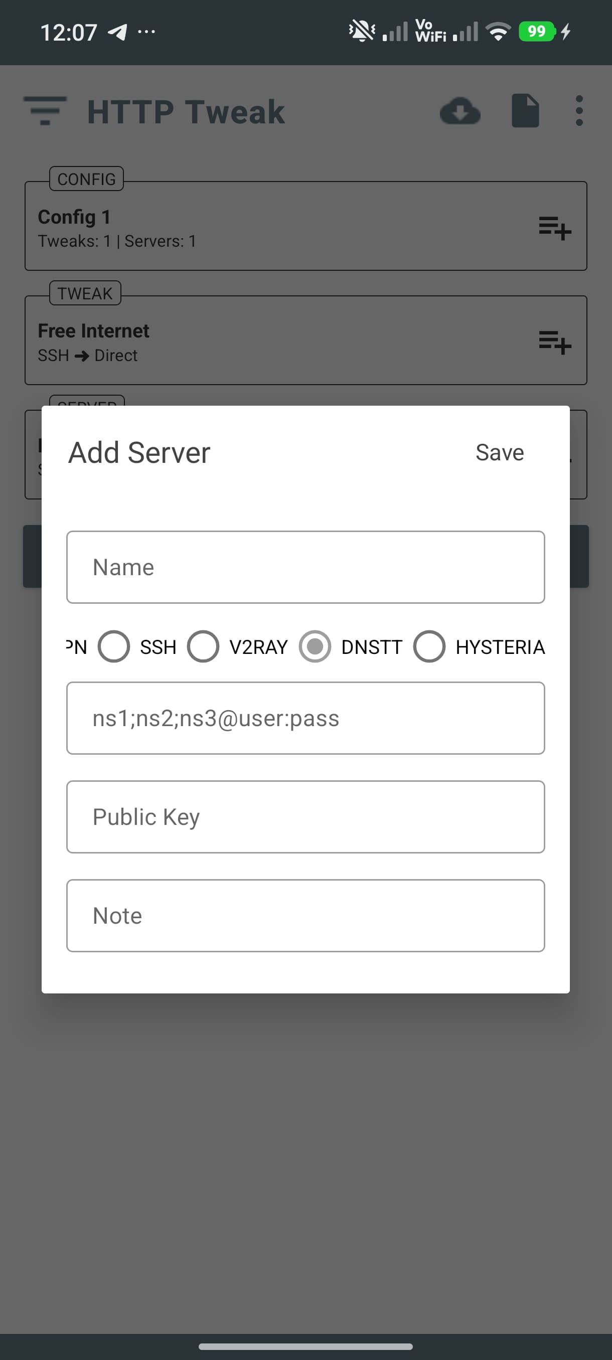 HTTP Tweak configuration editor