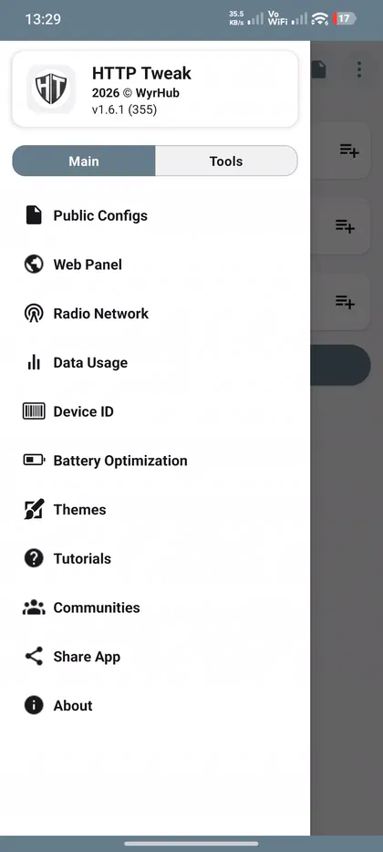 HTTP Tweak app preview 2