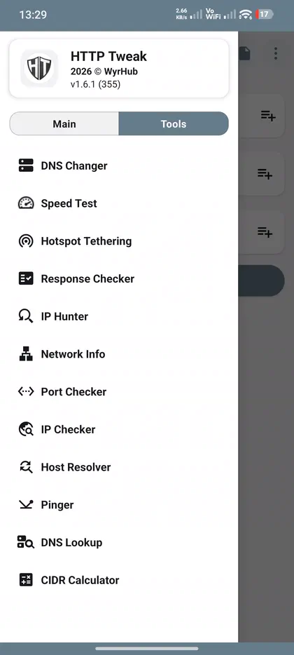HTTP Tweak app preview 3